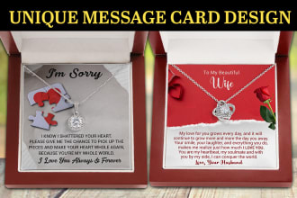 do attractive message card design, heart pendant and dog tag design for shineon