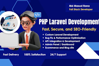 build a custom laravel ecommerce and blog website