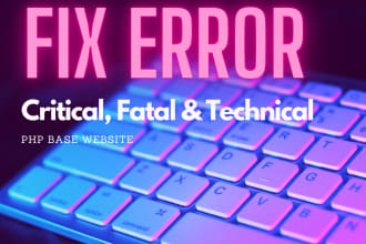 fix critical, fatal and technical errors