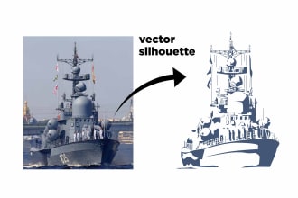 work the image into vector lines