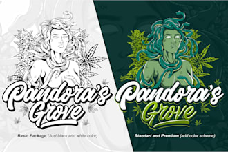 design awesome unique cannabis mascot logo and your brand