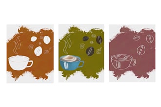 create a food and drink illustration