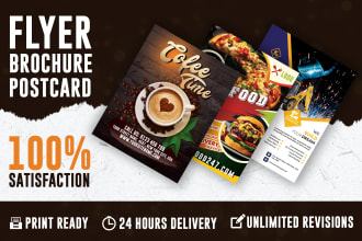 design stunning flyer, brochure or postcard