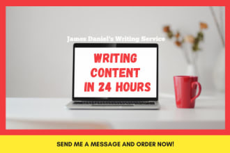 write any urgent writing content for you in 24 hours