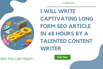 write long form SEO articles and blog content