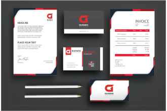 do business card, letterheads, stationery and qr code