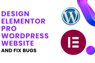 design elementor pro wordpress website and fix issues