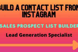 build a contact list from instagram