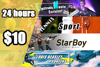 design thumbnail and banner youtube, cover facebook ads