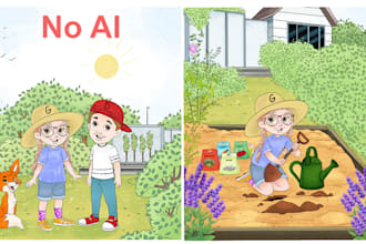 draw my own unique style children book and formatting