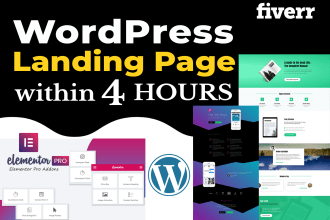 create responsive wordpress landing page using elementor pro