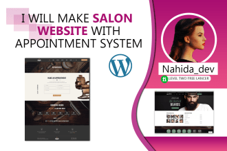 create  a beauty  salon website with an appointment system