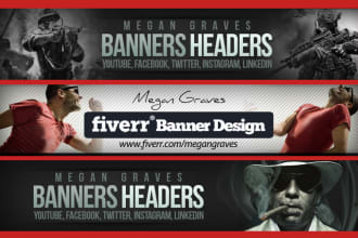 design facebook banner, twitter header or linkedin banner