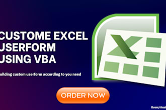 create custom excel userform using vba