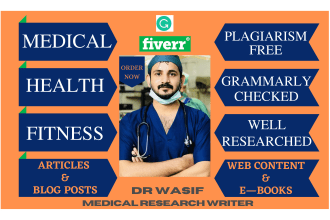 ghostwrite medical, health, and fitness content and ebooks