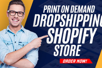 build a print on demand shopify dropshipping store or shopify website design