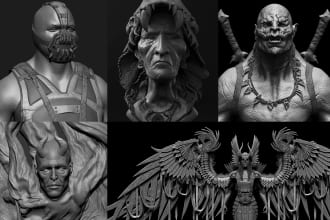 sculpt 3d character or model for 3d printing