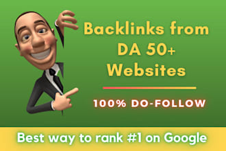 create backlinks from high domain authority da50plus sites