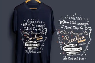 do custom graphic modern typography t shirt design for you