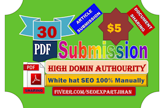 provide  30 PDF submission  to  HQ document sharing sites