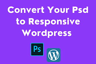 convert PSD  to wordpress using elementor pro