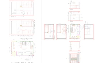 design your kitchen architectural or interior floor plan