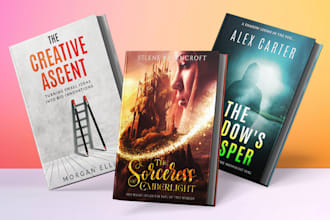 do professional kdp print book cover design and ebook cover design