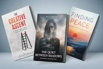do professional kdp print book cover design and ebook cover design