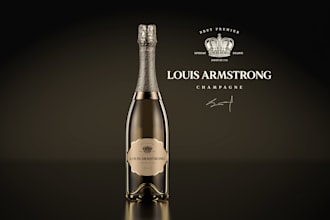 design an ultra premium champagne and sparkling wine label