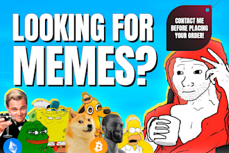 create fun, unique and viral memes and videos about your topic, brand or project