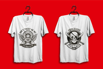 create amazing custom skull t shirt design within 24 hours