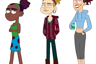 draw a cartoony caricature of you or a friend in any style