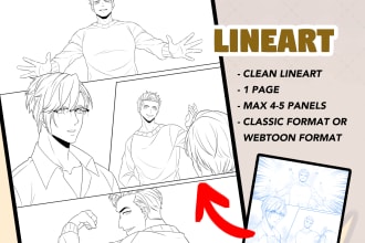 do lineart for comic and animation