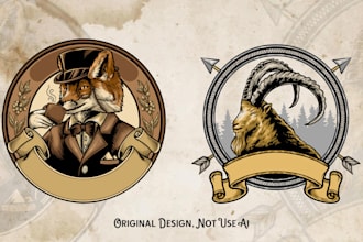 create amazing vintage logo with detailed just for you