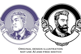 design vintage logo with detailed illustration for you