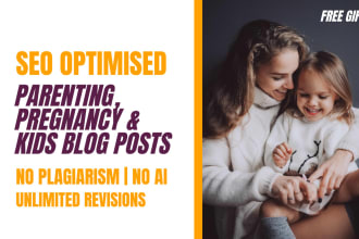 write SEO pregnancy and parenting articles for your blog