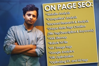 do onpage SEO of your ecommerce website and custom website
