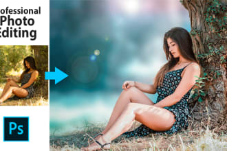 do adobe photoshop editing, photo retouching, crop image