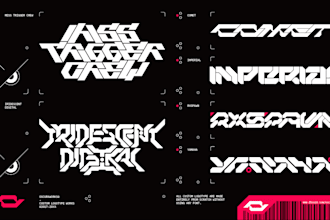 design futuristic cyberpunk logo or typography in 1 day