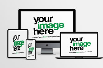 make apple imac, iphone, macbook, laptop, ipad mockup for your website