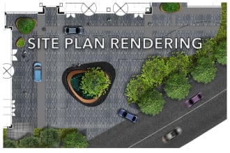 render digital 2d landscape architectural site plan