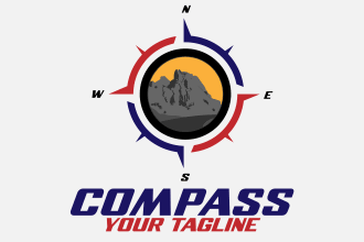 creat  icon compass logo design