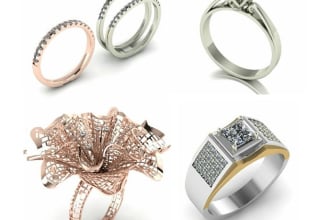 design 3d jewelry models by your sketch
