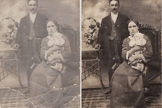 restore, repair, fix damaged photo
