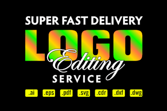 edit, fix, change, vectorise, modify, recreate, redraw your existing logo