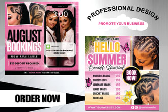 do create hair extension flyer design for you