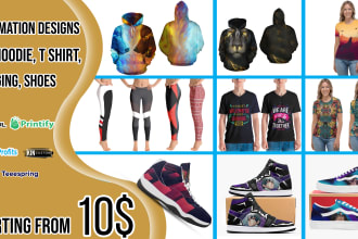 do all over print, sublimation designs for hoodie, t shirt, legging, shoes