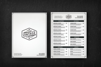 create unique, professional menu designs tailored to your brand