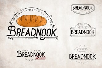 design hand drawn vintage logo unique, distressed and retro
