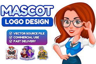 design mascot , cartoon logo and cartoon character